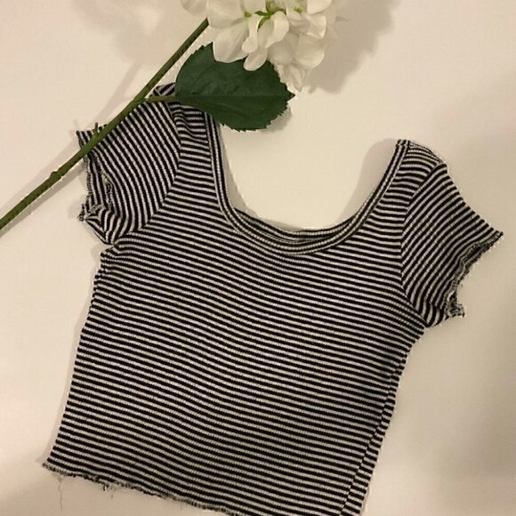 90’s  Vintage Striped Crop Top - Picture 1 of 5